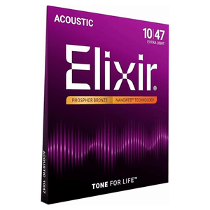 Corda Elixir Nanoweb 010 Extra Light Phosphor Bronze para Violão Aço