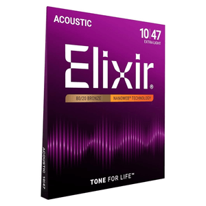 Corda Elixir Nanoweb 010 Extra Light Bronze 80/20 para Violão Aço