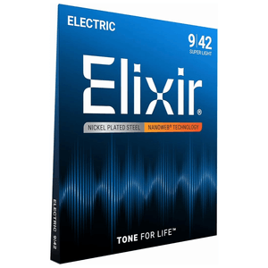 Encordoamento Elixir Nanoweb 009 Super Light para Guitarra