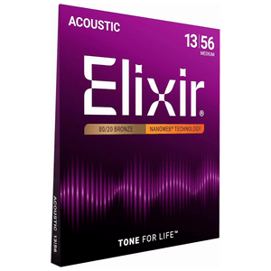 Corda Elixir Nanoweb 013 Medium Bronze 80/20 para Violão