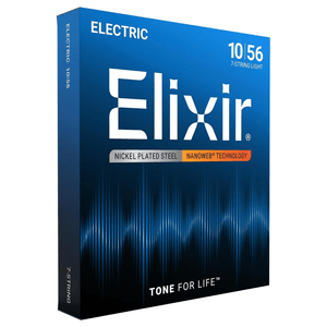 Encordoamento Elixir Nanoweb 010 Light para Guitarra 7 Cordas